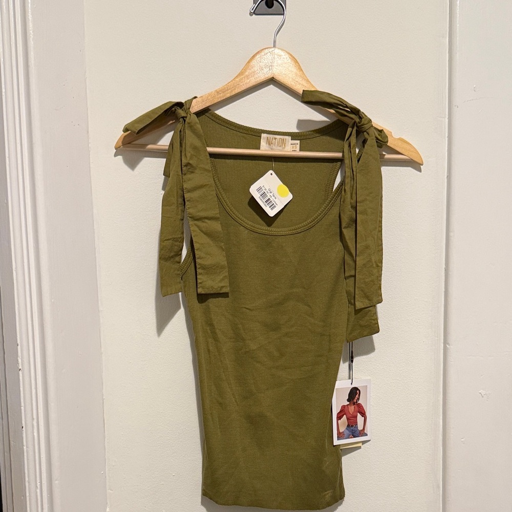 Nation LTD Gigi Tie-Shoulder tank